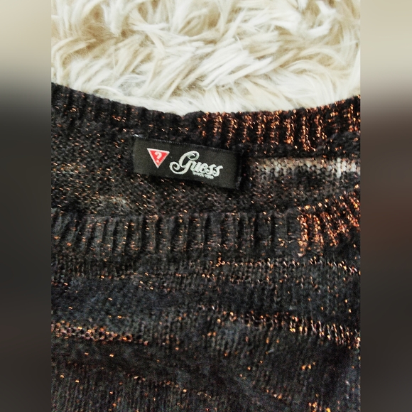 GUESS Sheer Sparkly Thread Sweater XS - Picture 4 of 4